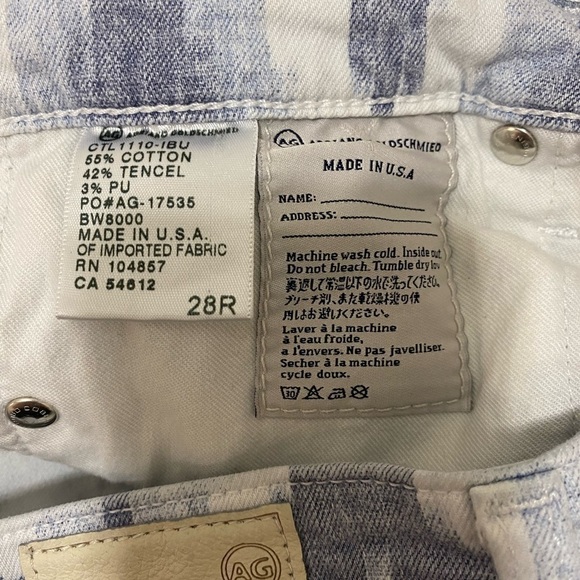 AG ~ Women’s The Stilt Cigarette Leg Denim Jeans IKAT pattern (Chevron) Size 28R - Picture 10 of 13